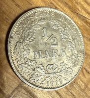 Deutsches Reich 1/2 Mark,Münze 1919, Silbermünze, Rarität!