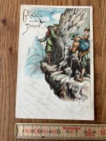 Alte Ansichtskarte Bergsteiger Gruss aus den Bergen 1901