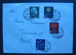 PJ 1947 Brief mit Satz gestempelt