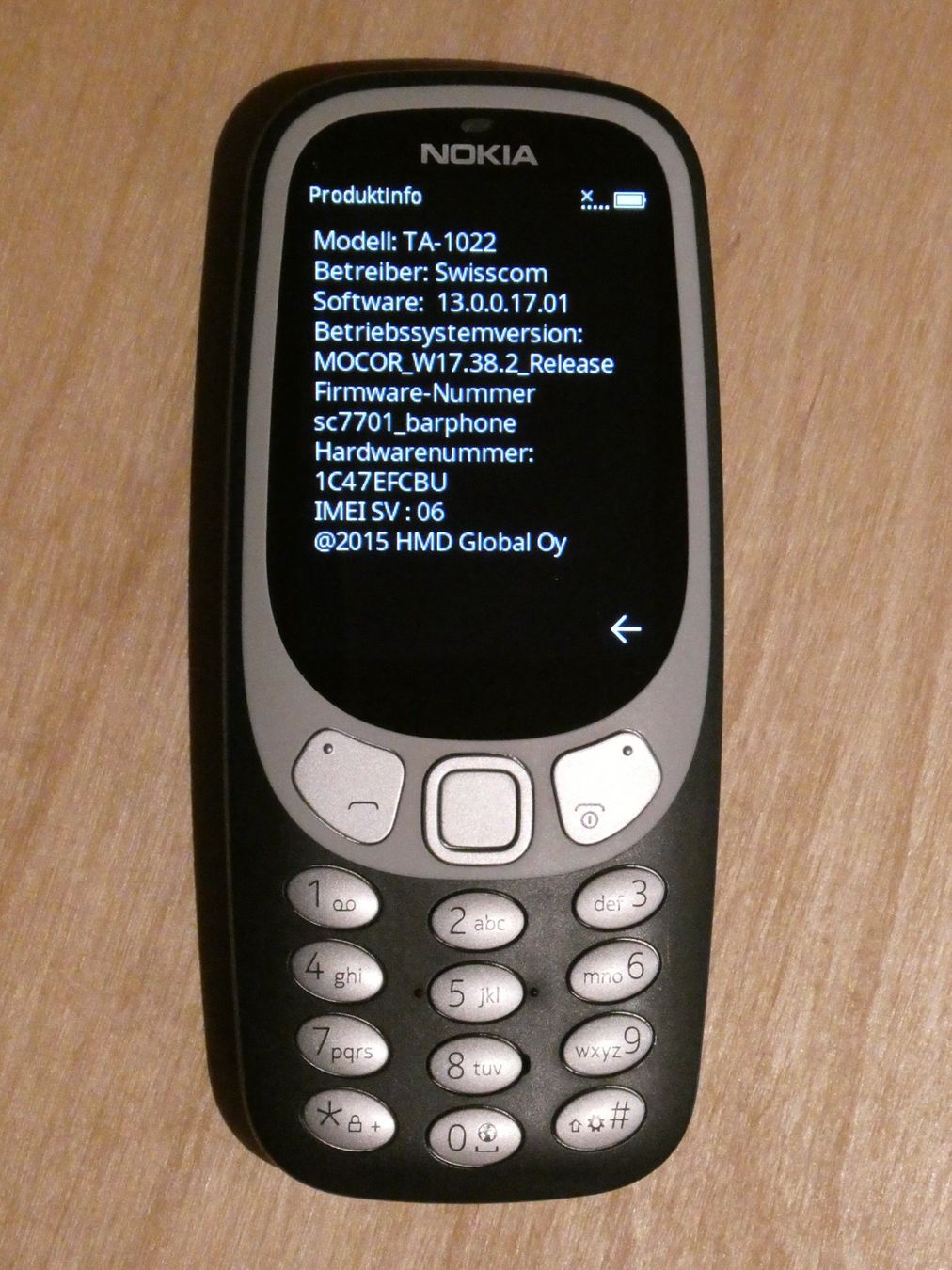 Nokia Telefoni cellulari / Smartphones: Mobiltelefon - Nokia 3310 G3 – Usato da Glarus venduto da Zigerfrigg 1