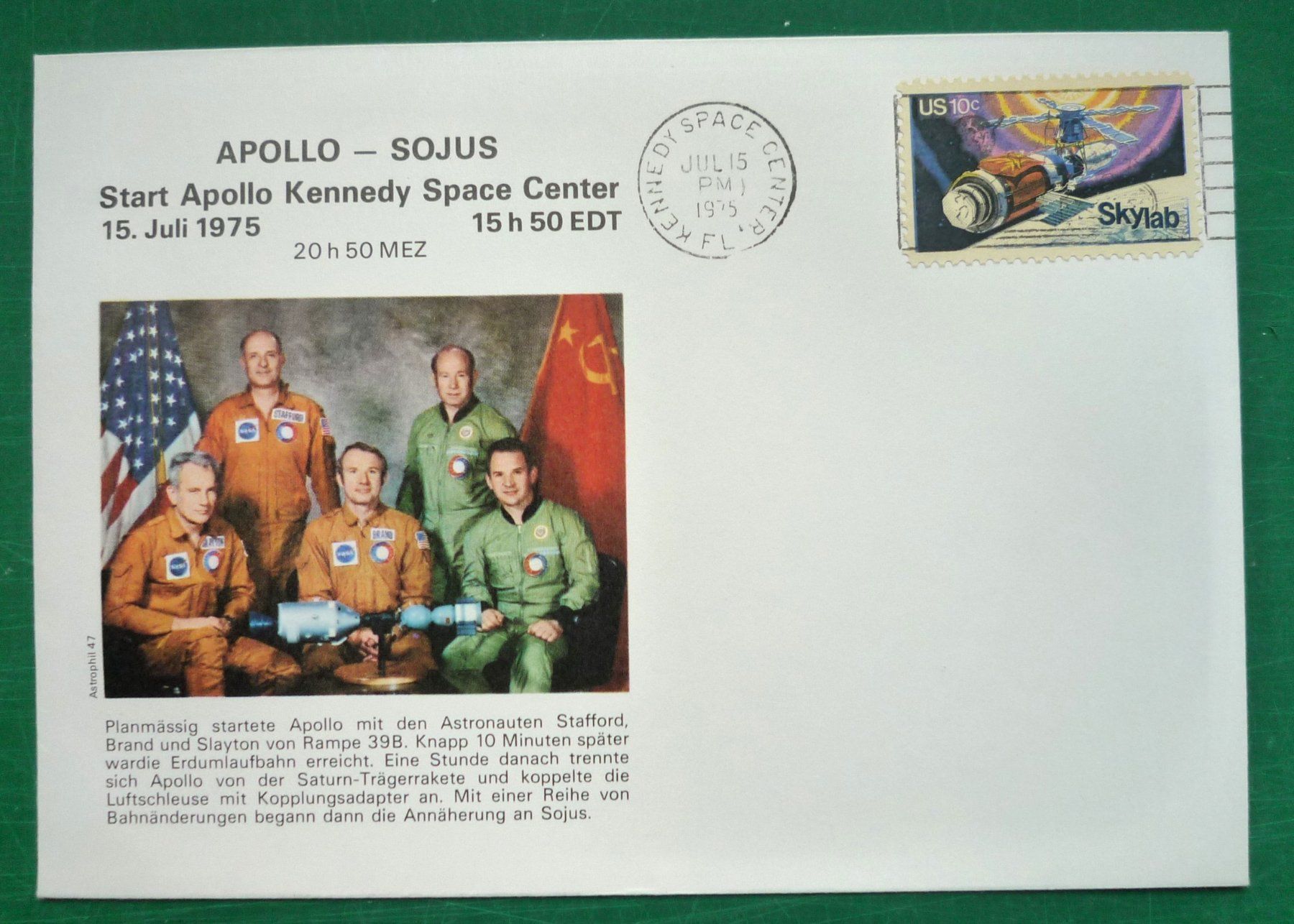 Tutti i francobolli: APOLLO - SOJUS, Start Apollo Kennedy Space Center, 15.Juli75 – Nuovo (secondo la descrizione) da Rafz venduto da Sonnenblume305