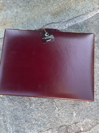 Aktentasche Leder burgund neu mit Schloss