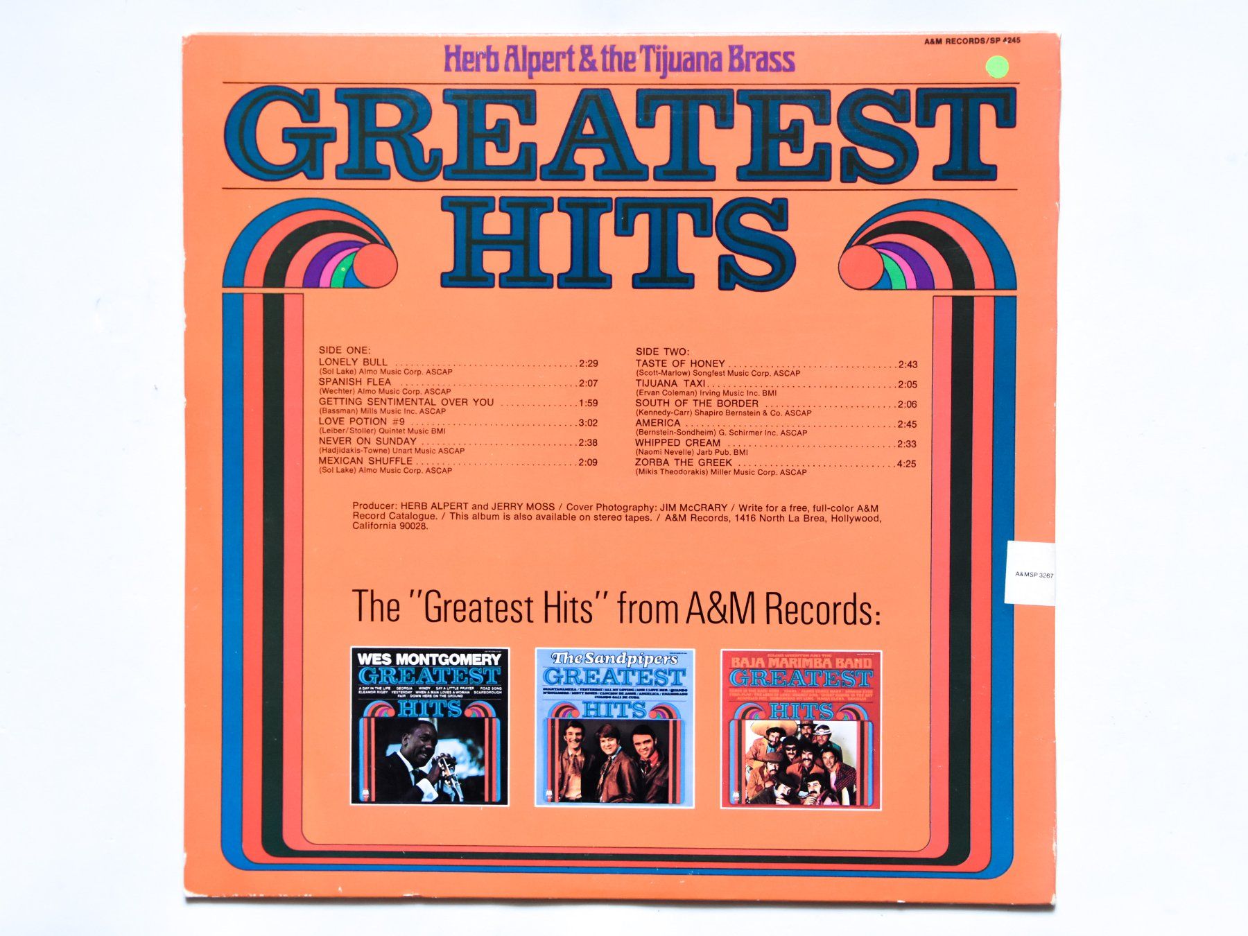 Dischi in vinile: Herb Alpert - Greatest Hits – Usato da Belmont-sur-Yverdon venduto da ag97 1