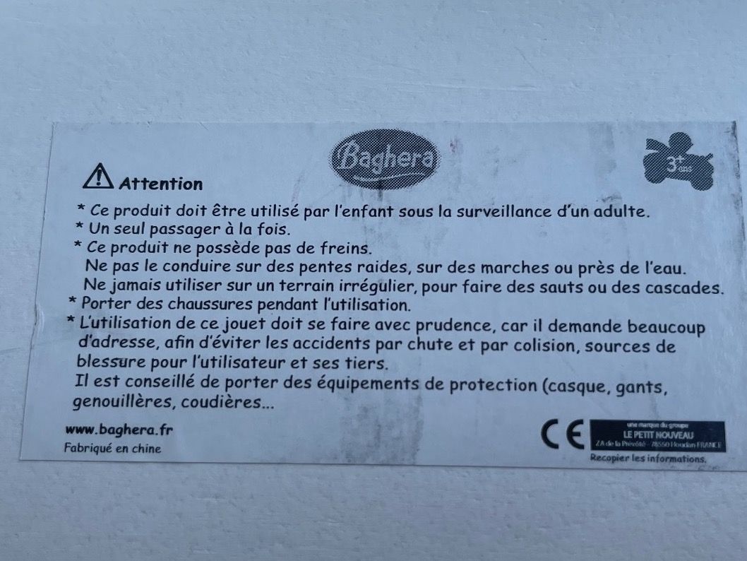 Baghera Veicoli per bambini: Baghera Trottinett – Usato da Brütten venduto da Rod816 6