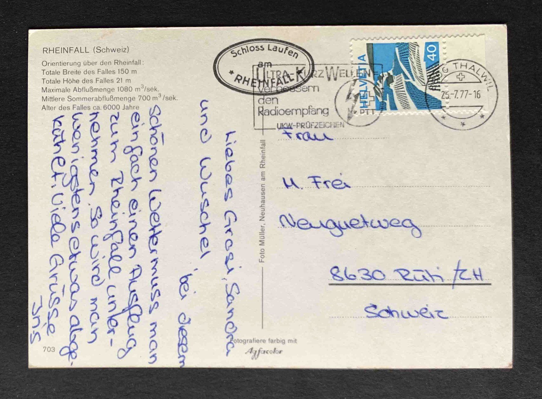 Cartoline postali: AK Rheinfall Schweiz – Usato da Goldau venduto da artelier1 1