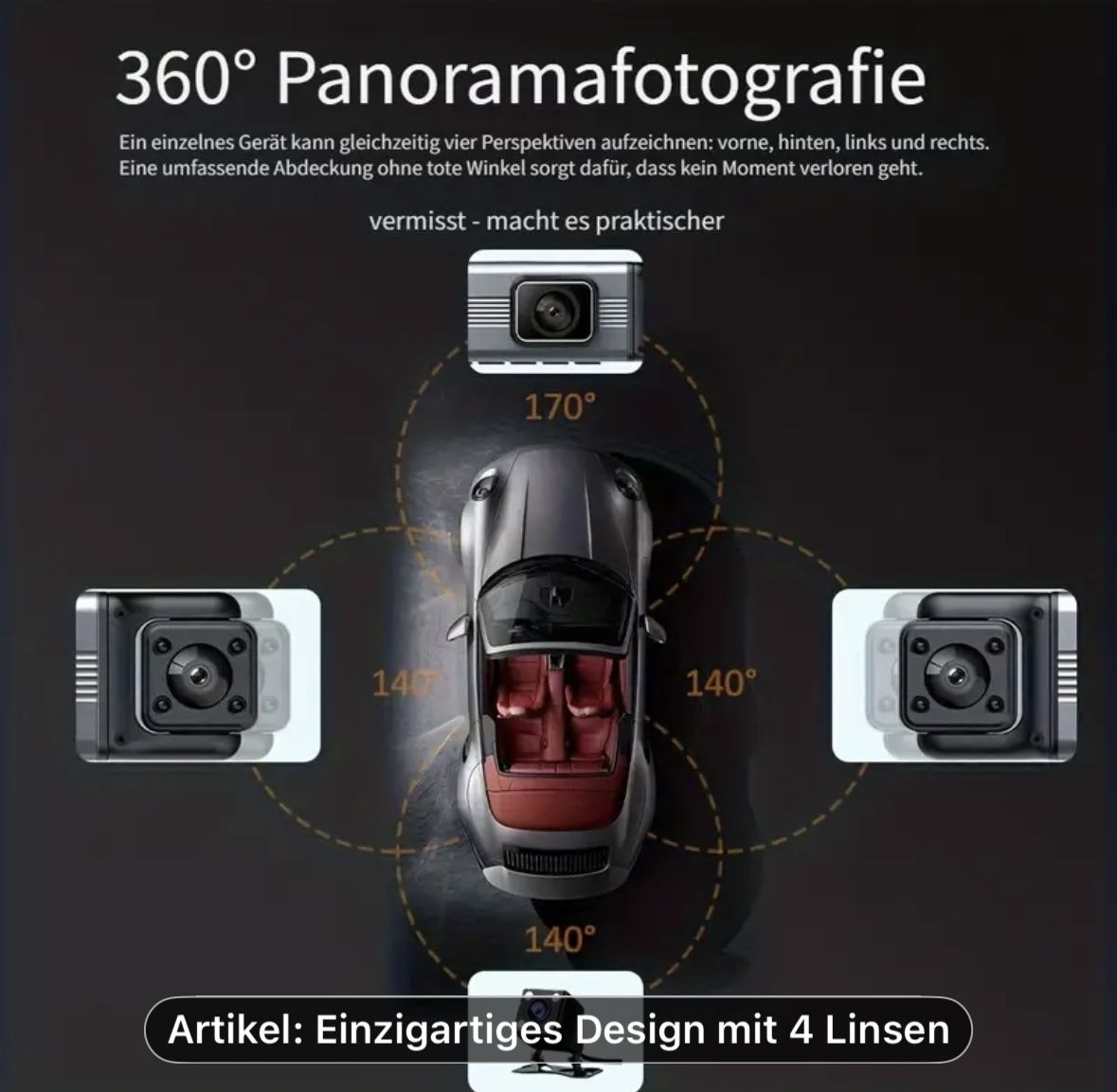 Action Cam: DASCHCAM,AUTO KAMERA,AUTO  COCPIT KAMERA MIT BATTERY – Nuovo (secondo la descrizione) da Dällikon venduto da oez_gcw6 8