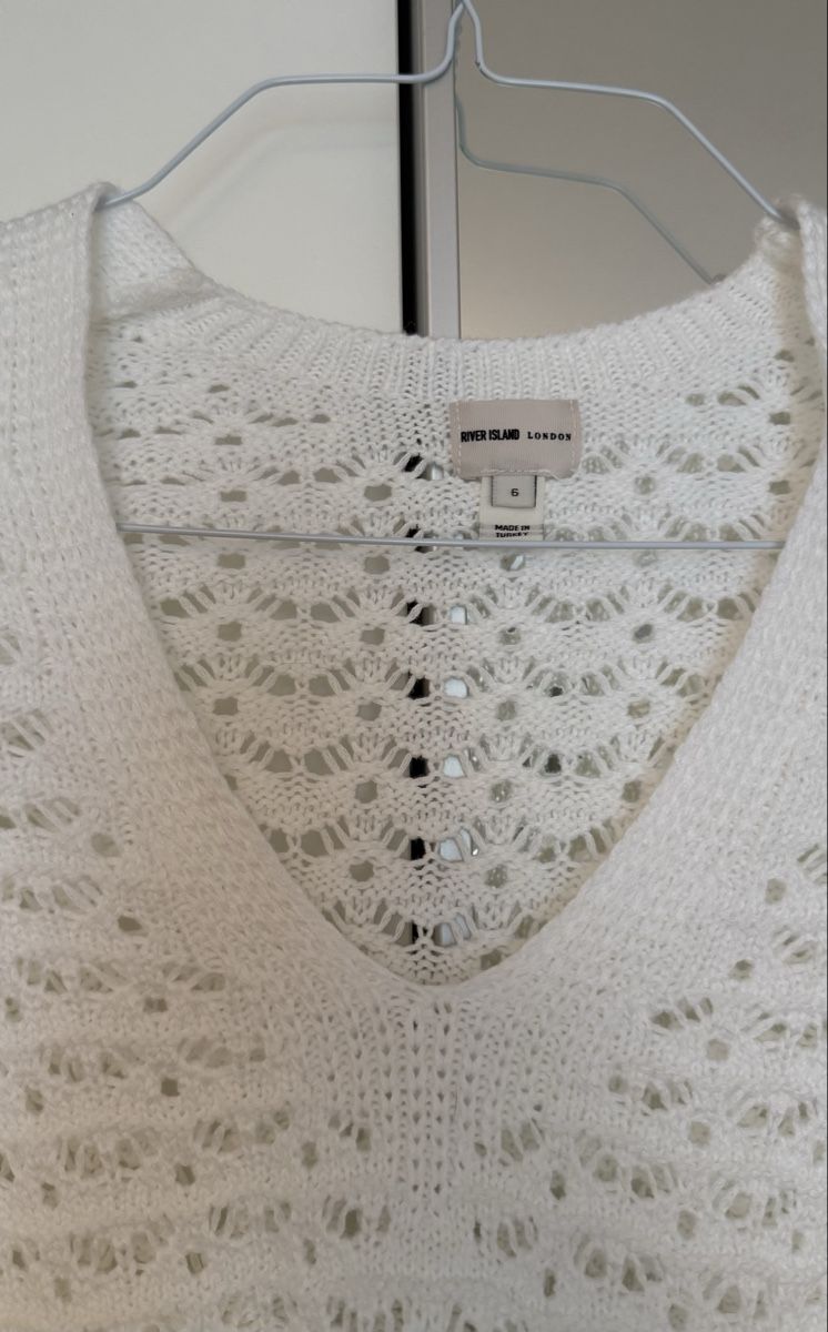 Top: Damen Strickpullover Weiss Grösse XS (UK 6) – Usato da Baar venduto da sar_jv6h 1