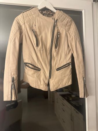 Lederjacke Beige Jofama Gr. 36/38 Frühlings-Must-Have...