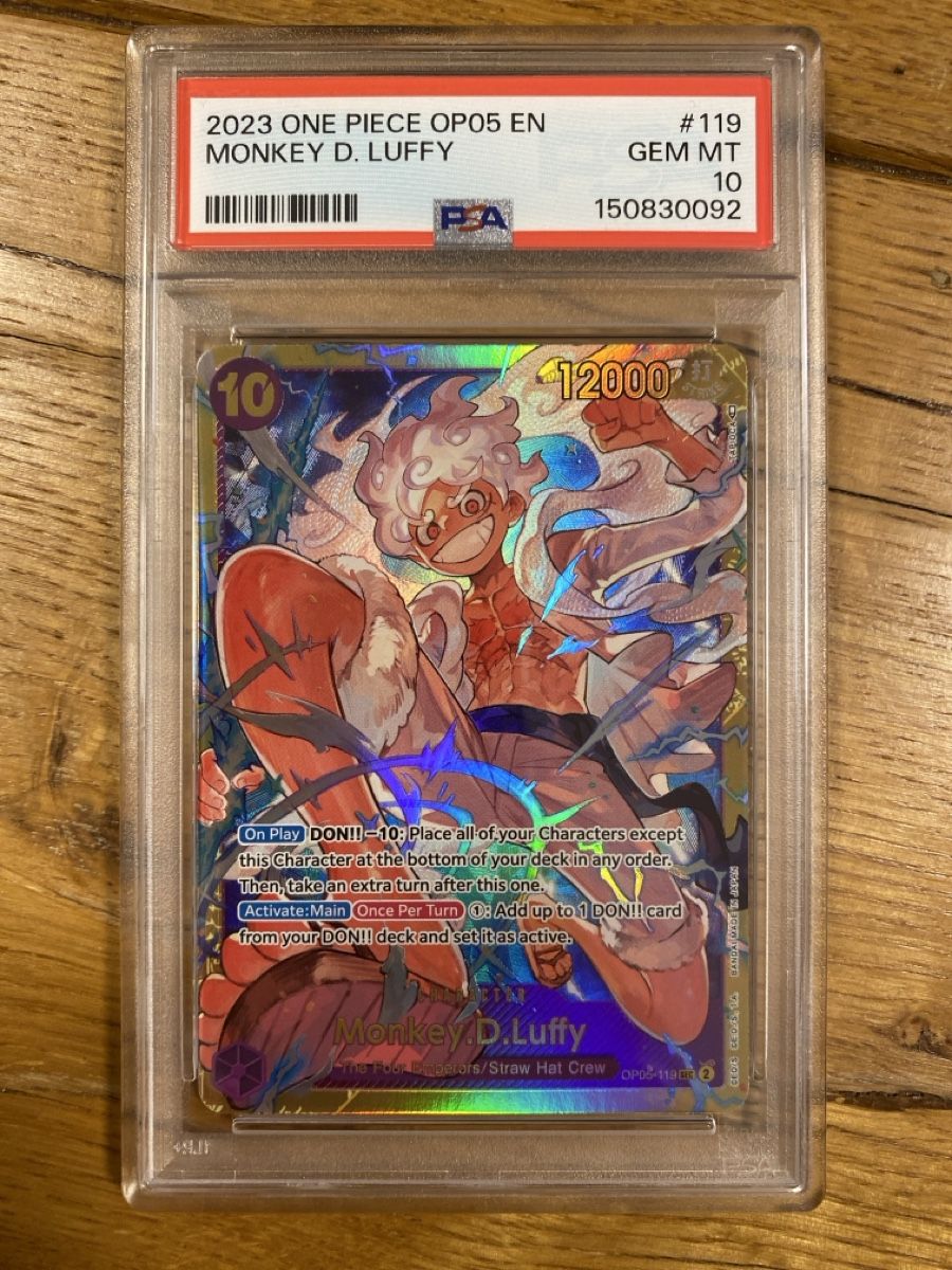 Bandai Carte collezionabili: One Piece Monkey D Luffy OP05 PSA 10 – Nuovo (secondo la descrizione) da Amriswil venduto da AlpAde_