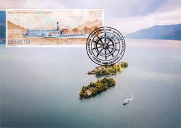 Maximumkarte Schifffahrt Lago Maggiore - Isole di Brissago