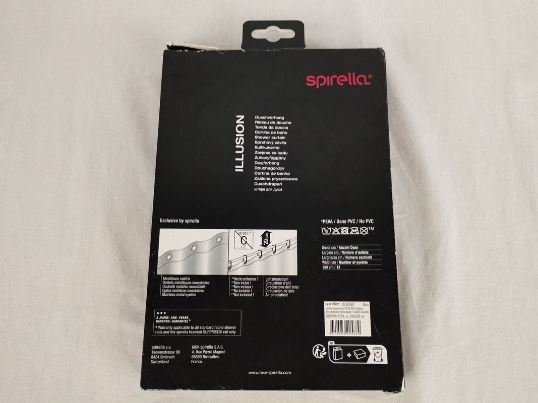 Spirella Tende: SPIRELLA Duschvorhang 180x200cm – Nuovo (secondo la descrizione) da Schübelbach venduto da Restwert_Schubelbach 1