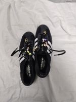 Coole Adidas Sneaker, Schwarz mit Beads, Grösse 38 2/3