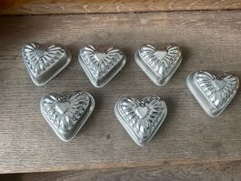 6x Vintage Alu Backform Form VERSAND 4.-