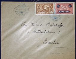 Flugpostbrief Grenchen  - Zürich 1924