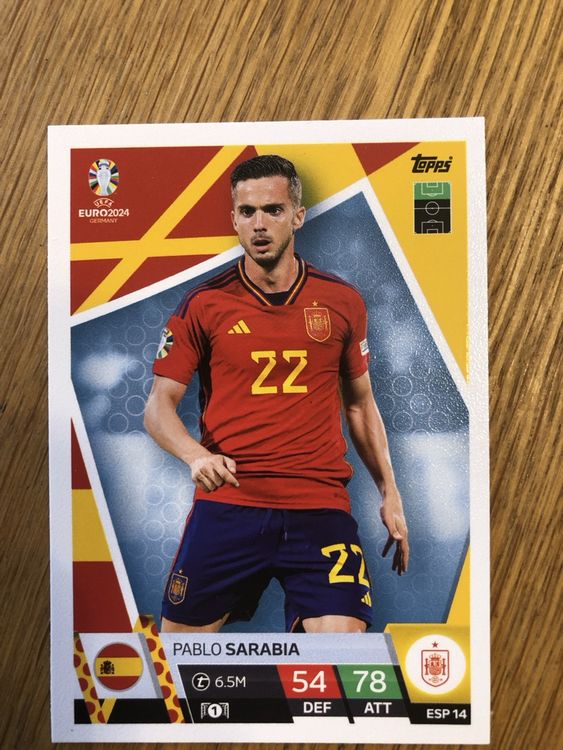 Match Attax Euro 2024 ESP14 Pablo Sarabia | Kaufen auf Ricardo