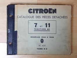 Citroen Traction Av Catalogue des pièces détachées 1955 - E