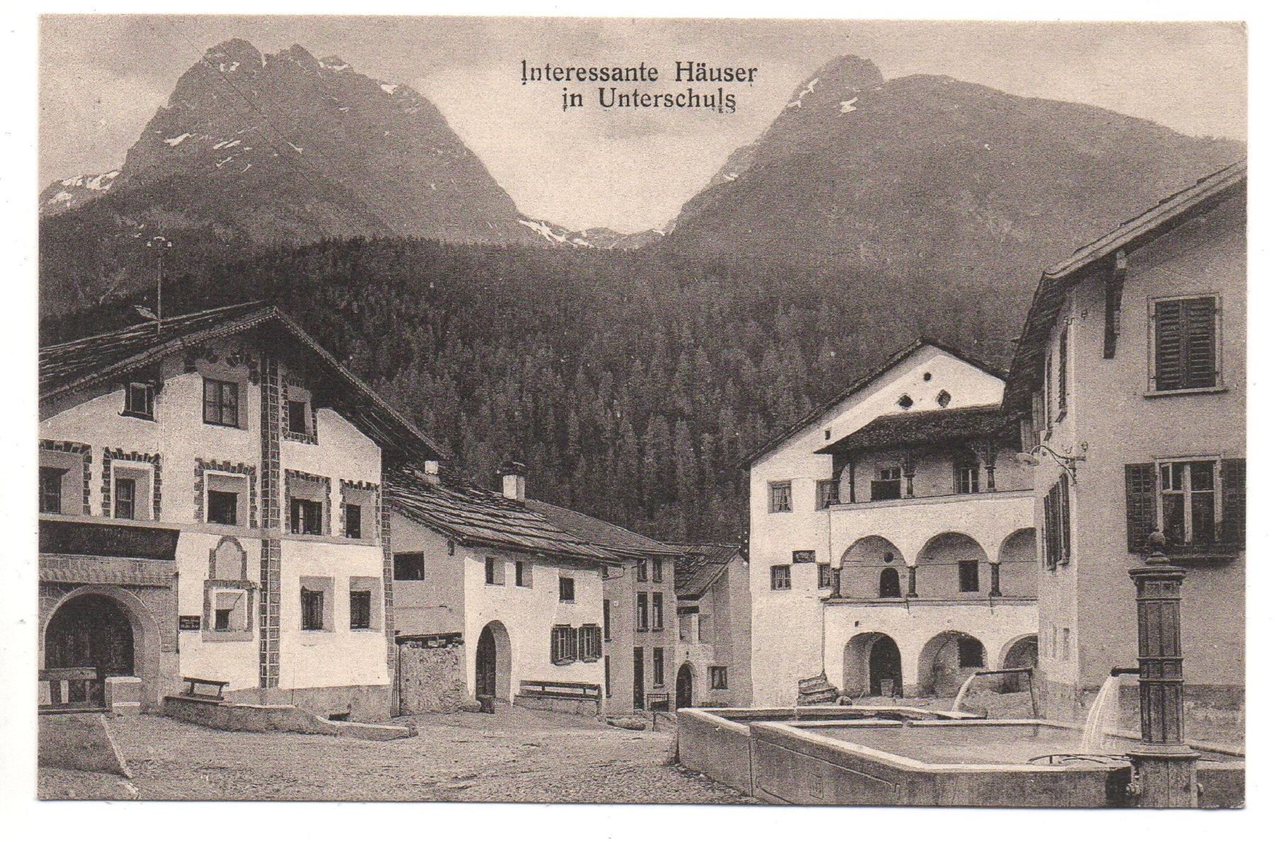 Cartoline postali: Interessante Häuser in UNTER-SCHULS – Nuovo (secondo la descrizione) da Jona venduto da philajona