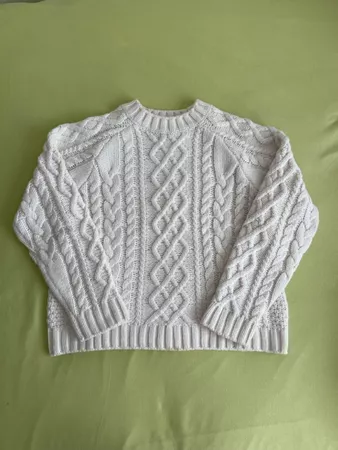 Pull crème tressé