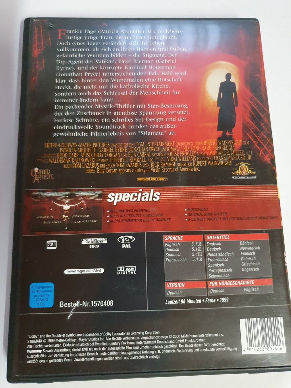 Tutti i DVDs: STIGMATA DVD – Usato da Oberdorf BL venduto da BaldenEagle 3