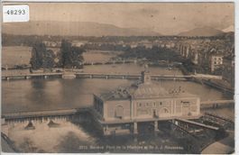 Geneve - Pont de la Machine et Ille J.J. Rousseau
