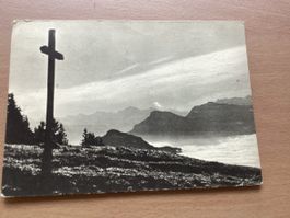 AK unbekannt, Gipfelkreuz, Nebelmeer