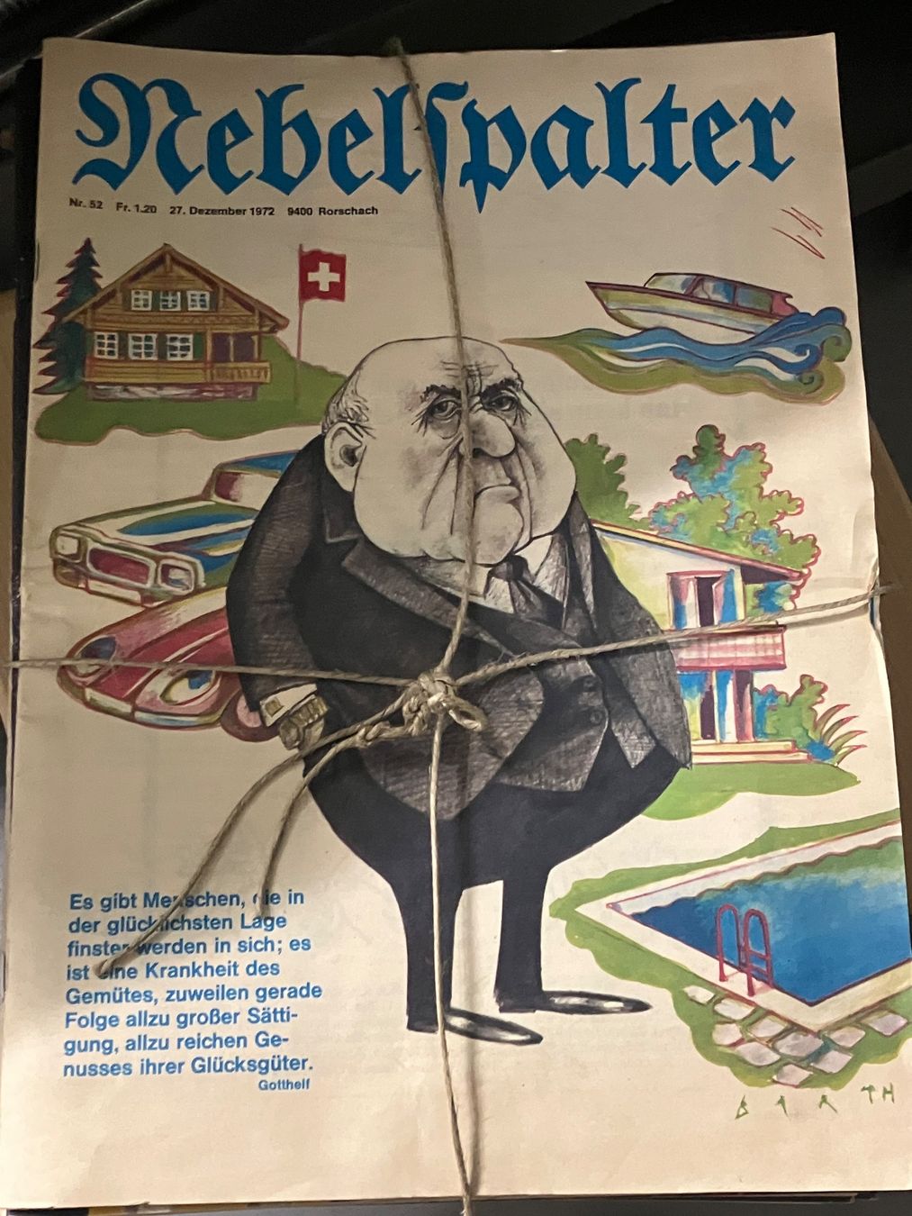Riviste & Magazine: Nebelspalter 1972 – Usato da Erlenbach im Simmental! venduto da Simmentaler-Perlen 1