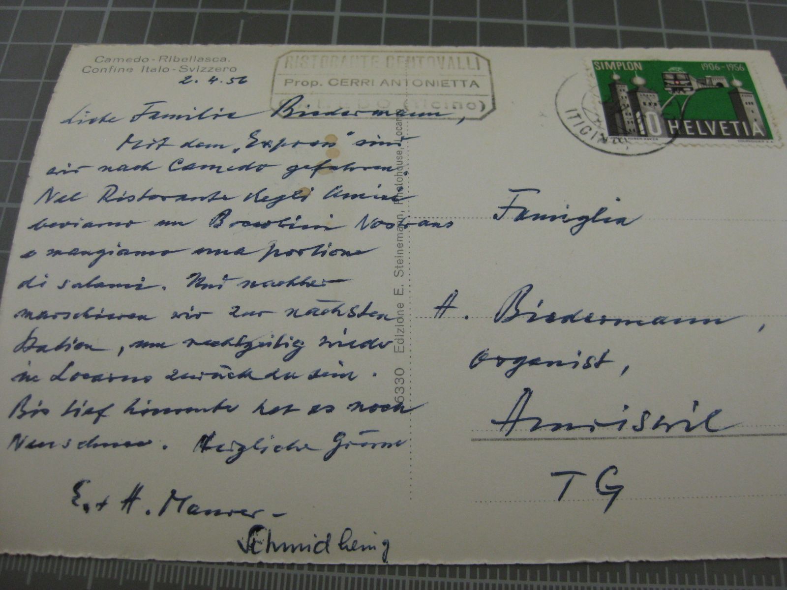 Cartoline postali: Centovallibahn bei Camedo – Usato da Malters venduto da Marosko 1