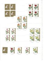 Pro Juventute 2002 Rose 5 blocs de 4 + 5 timbres non oblitér