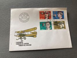 Schreiben 1977 Flugpioniere mit Briefmarken Bern
