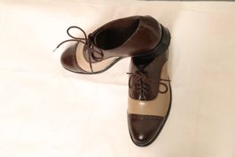 Echter Herren Lederschuh in BeigeBraun, Rahmengenäht,Vintage