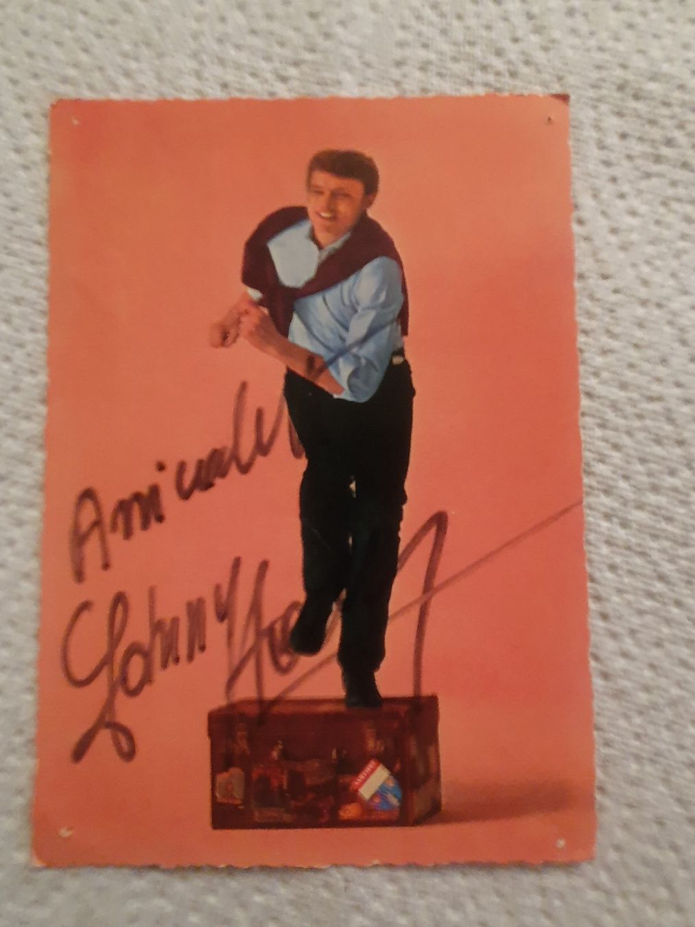 Autografi: Autographe Johnny hallyday – Usato da Belmont-Lausanne venduto da MikeC