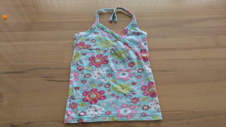 Blumiges Sommershirt - Sommertop - Neckholder - 110/116