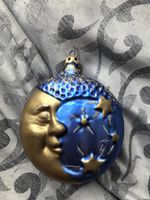 Mond und Sterne Christbaumschmuck aus Glas