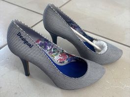 Desigual High Heels (Modell Moni) Gr.38, gestreift, NEU!