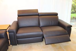 2x Poltronesofa Relaxsofa Leder 4-Sitzer (Neupreis 4162.-)