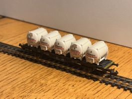 e1766: Güterwagen mit Bierfässer (Spur N)