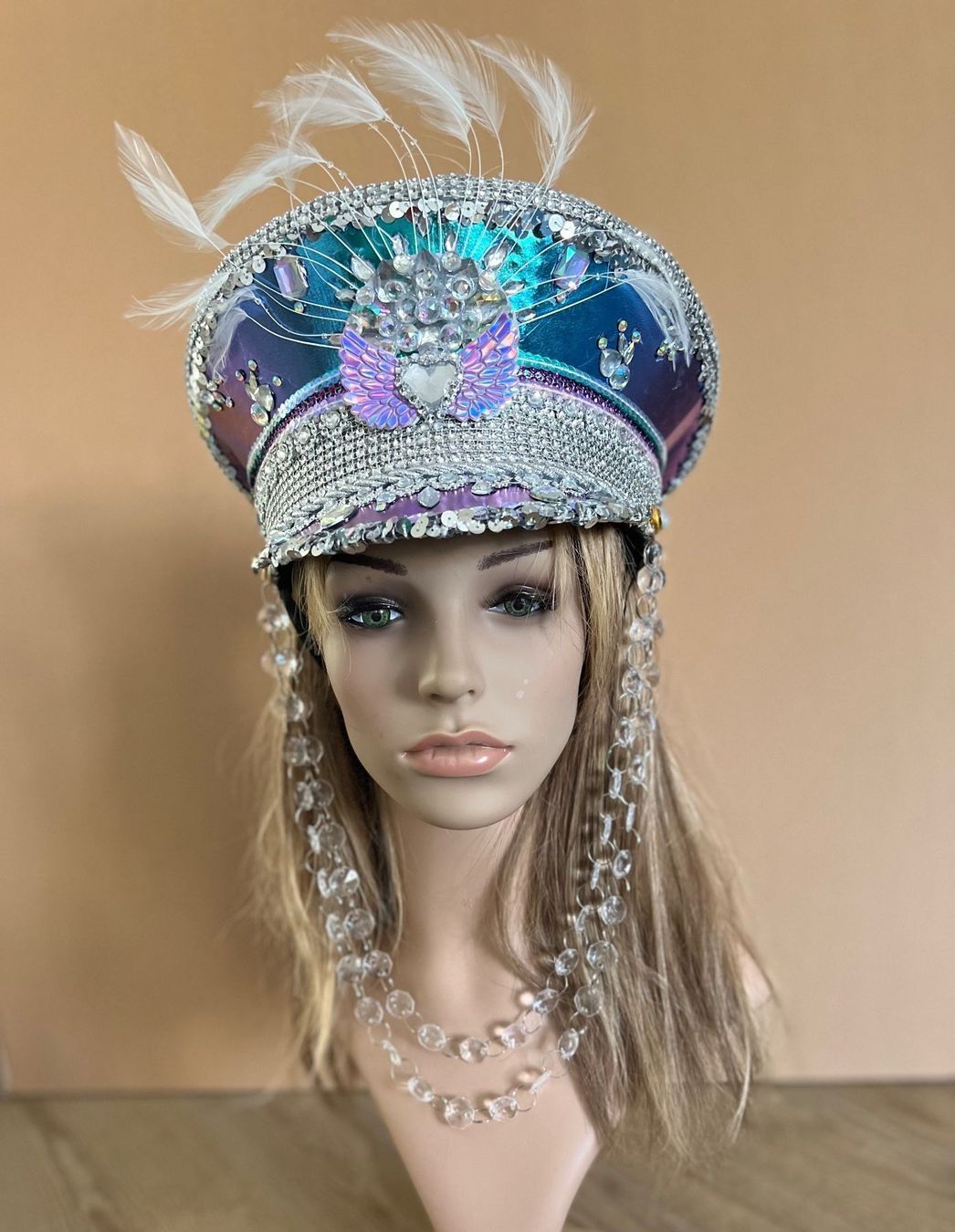 Copricapi, berretti & cappellini: Burning man LED Handmade Captain party hat Meermade 57 – Nuovo (secondo la descrizione) da Wil SG venduto da cpeios 7
