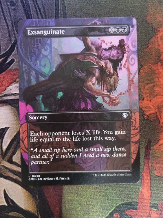 Exsanguinate (CMM-638) - uncommon (Borderless) - Foil main image 1
