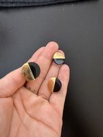 Calvin klein anello e orecchini nero e oro