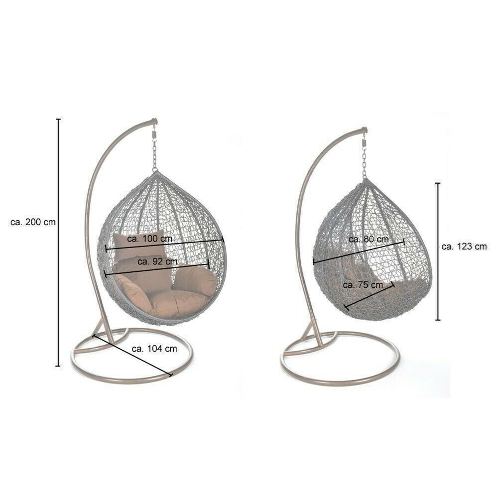 Gartenhängesitze: 6847 Polyrattan Hängesessel Hängekorb CUBA - Braun – Neu und originalverpackt aus Wallenwil von toesstal-vertrieb 3