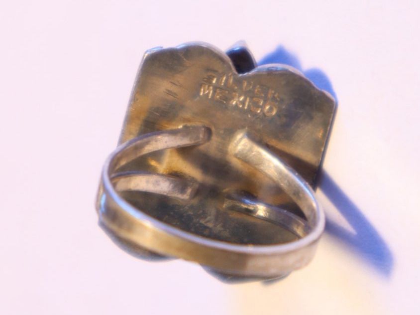 Ringe: Mexico Silber Damen Ring mit Onyx Edelstein Gr 47 – Gebraucht aus Baden von TellsKuchenhaus 9