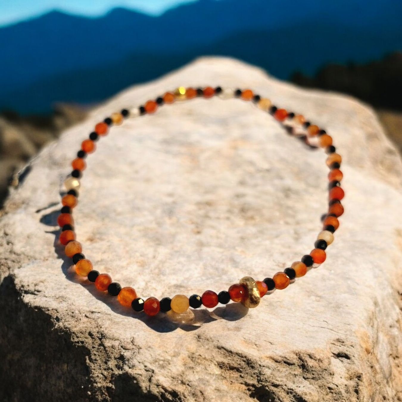 Bracciali & Braccialetti: Armband Karneol, Turmalin & Bronze – Nuovo e nell'imballaggio originale da Aarau venduto da Schmuckhoehle_MD 5