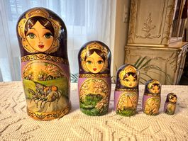 Handbemalte russische Matroschka-Puppen Weihnachtsgeschenk