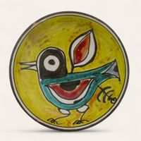Coupe sur pied en céramique de Giovani De Simone vers 1960.