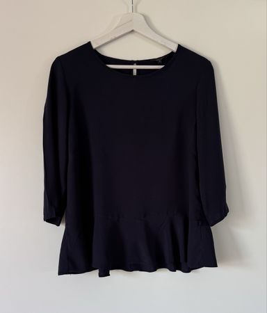 OPUS Bluse Gr. 36 Dunkelblau 100% Viskose