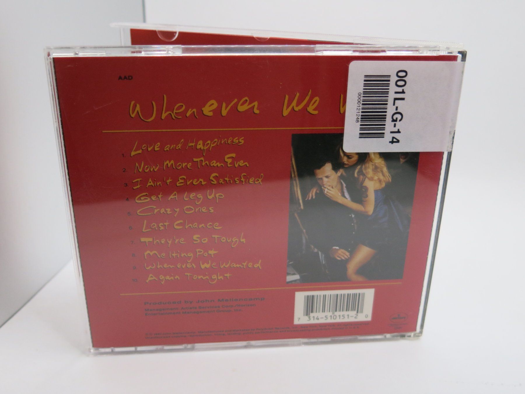 CD: CD John Mellencamp – Whenever We Wanted – Usato da Ernetschwil venduto da luisvonerni 2