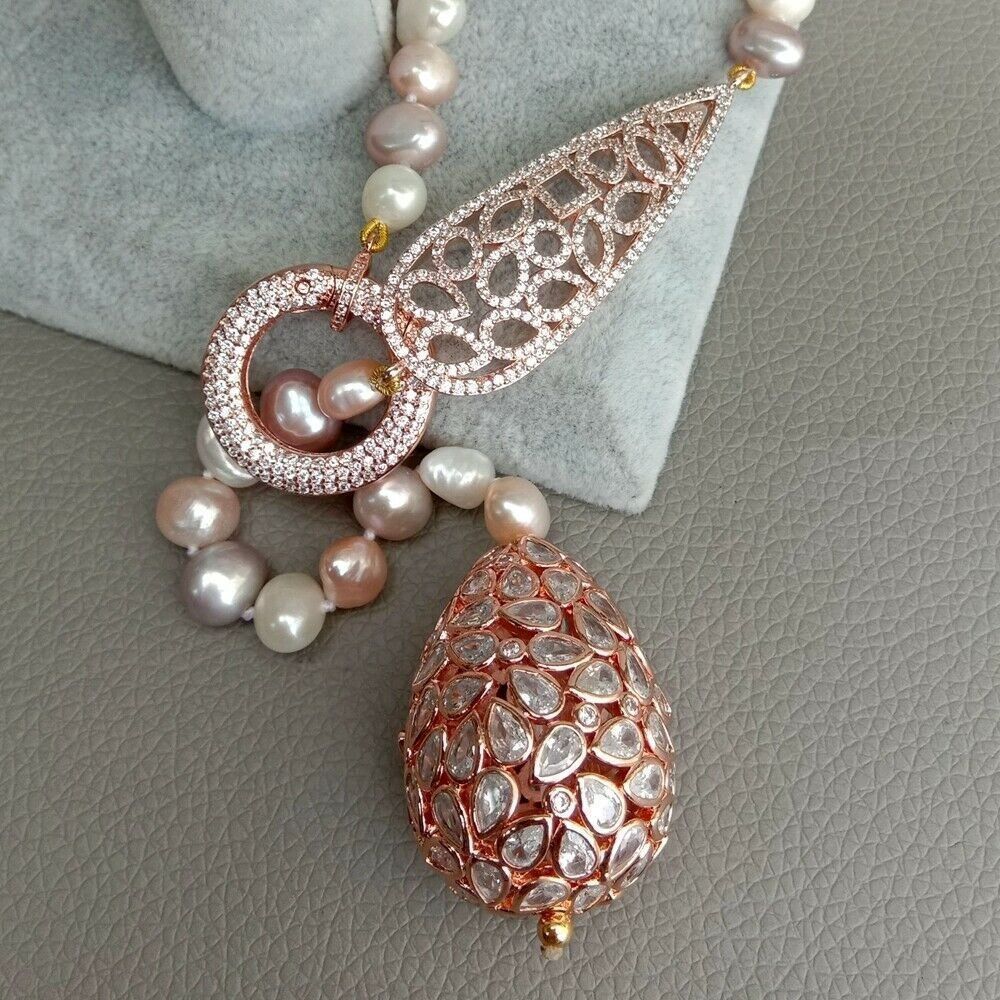 Catenine: AKTION Mina rosa Perlen Kette Echt Collier Perles Véritables – Nuovo (secondo la descrizione) da Prilly venduto da ilyria73 2