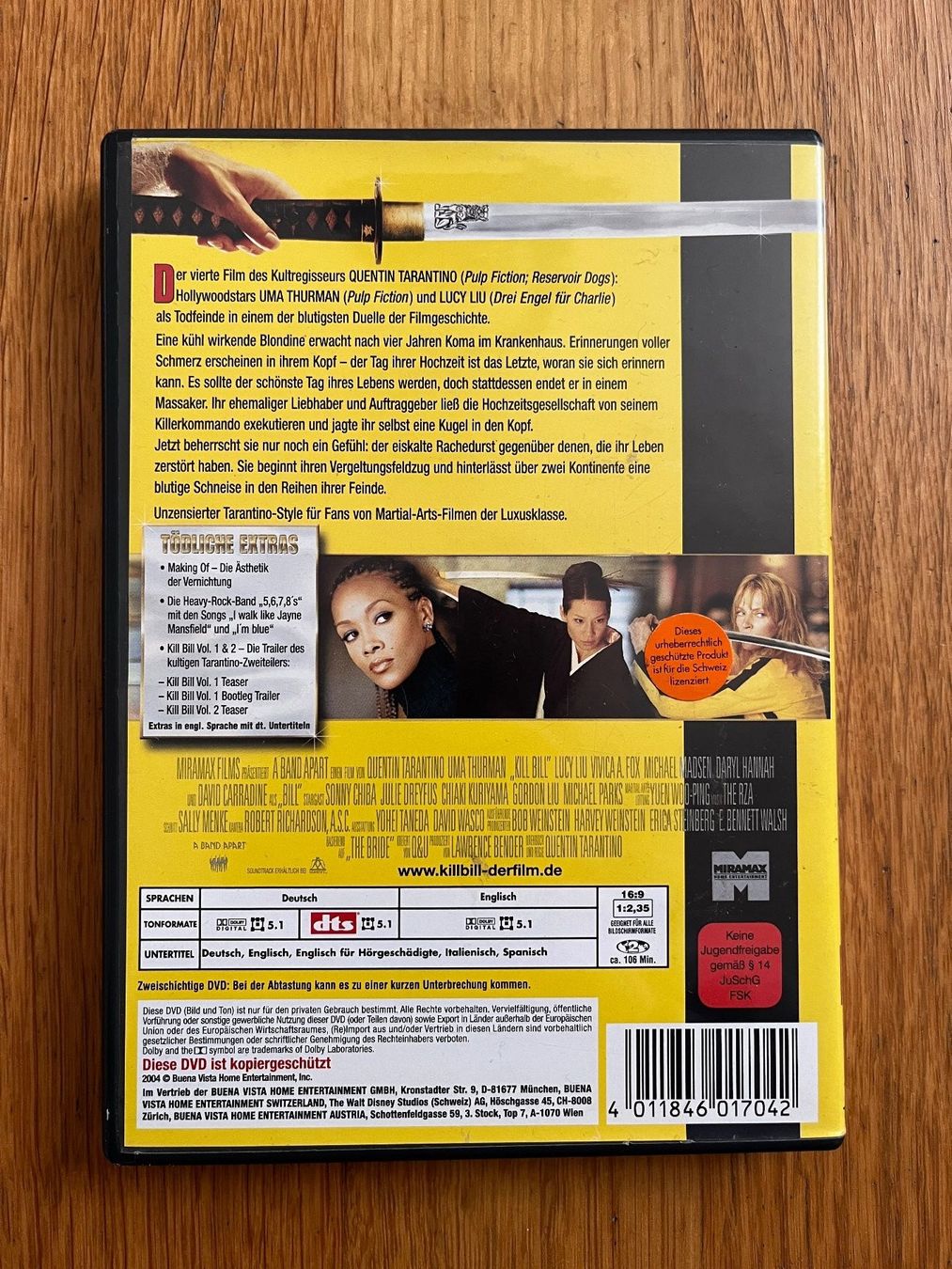 Tous les DVDs: DVD "Kill Bill", Volume 1 – D'occasion à Grosswangen par Vita500 1