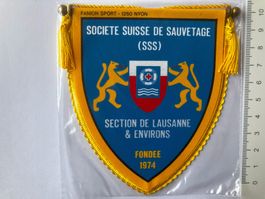 Vintage Fanion/Wimpel  SSS  SOCIETE SUISSE DE SAUVETAGE