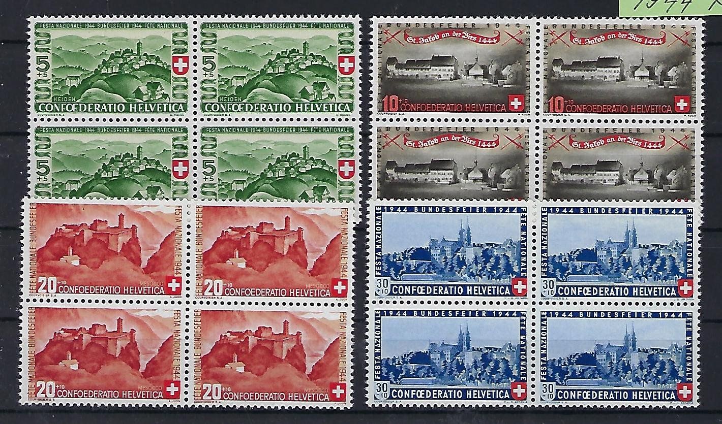 Tutti i francobolli: 1944  Pro Patria Viererblocks postfrisch  15412 – Usato da Lunden venduto da Animus999